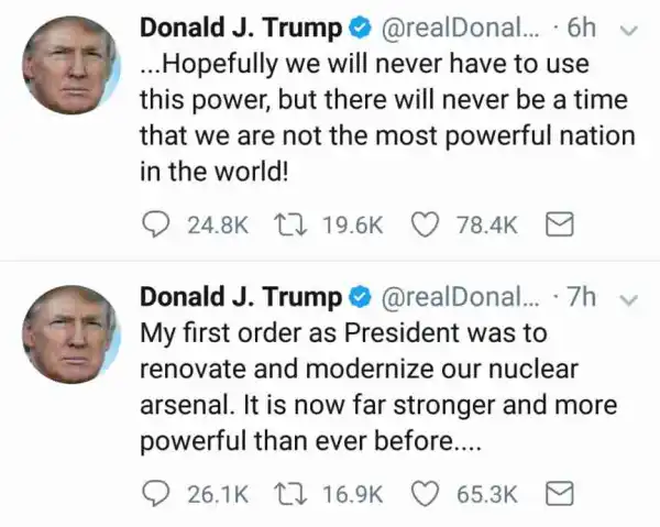 " There Will Never Be A Time That America Is Not The Most Powerful Nation In The World": Donald Trump